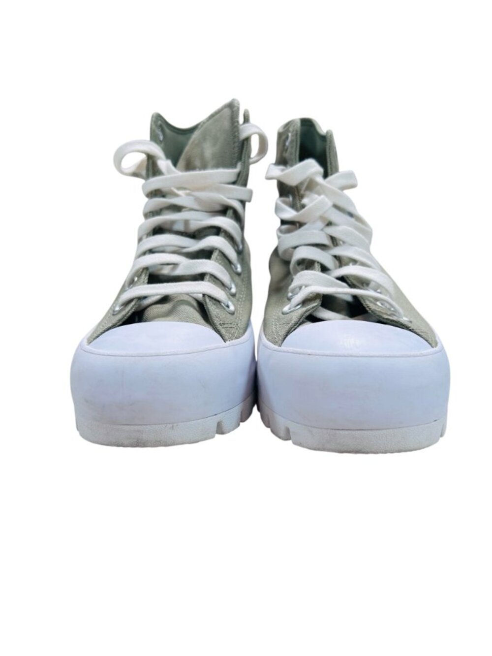 Converse Chuck Taylor All Star Lug Sole 9.5 Women Platform Sneaker Green Khaki - Picture 4 of 11